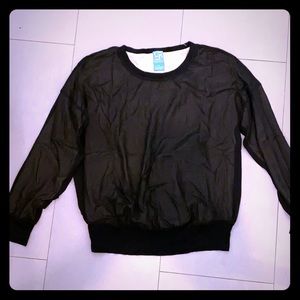 Reversible black/beige silk Barney’s Coop sweater